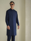 Pakistani Menswear | Ismail Farid - BLUE CLASSIC KURTA PAJAMA - Pakistani Clothes for women, in United Kingdom and United States