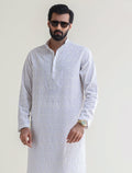 Pakistani Menswear | Ismail Farid - WHITE HEAVY EMBROIDERED KURTA - Pakistani Clothes for women, in United Kingdom and United States