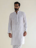 Pakistani Menswear | Ismail Farid - WHITE EMBROIDERED KURTA - Pakistani Clothes for women, in United Kingdom and United States