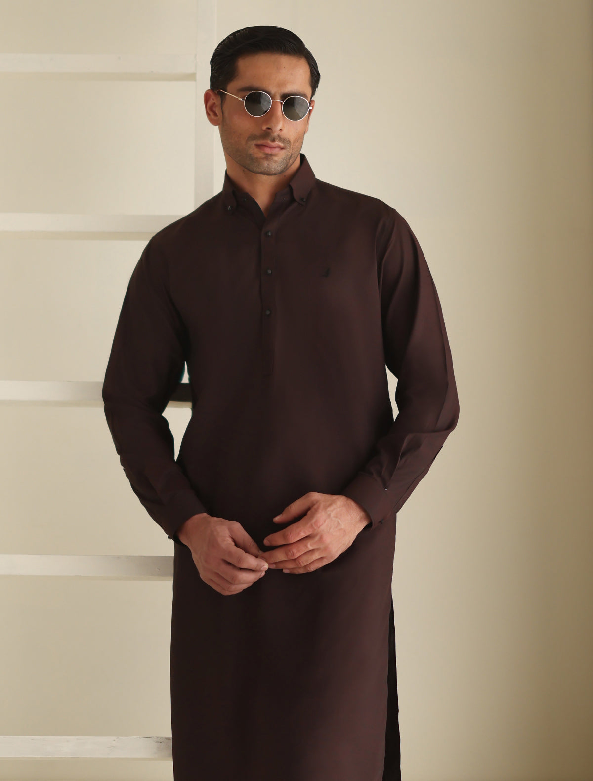 Pakistani Menswear | Ismail Farid - MAROON TEXTURED KAMEEZ SHALWAR - Pakistani Clothes for women, in United Kingdom and United States