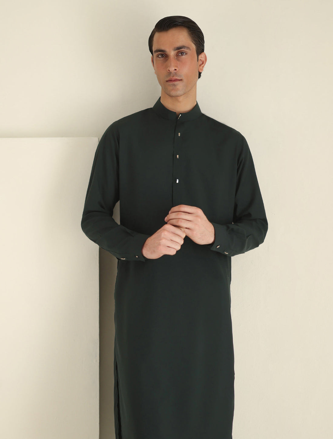 Pakistani Menswear | Ismail Farid - GREEN KAMEEZ SHALWAR - Pakistani Clothes for women, in United Kingdom and United States