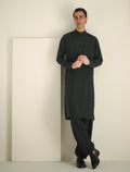 Pakistani Menswear | Ismail Farid - GREEN KAMEEZ SHALWAR - Pakistani Clothes for women, in United Kingdom and United States