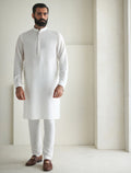 Pakistani Menswear | Ismail Farid - OFF-WHITE KURTA PAJAMA - Pakistani Clothes for women, in United Kingdom and United States