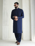 Pakistani Menswear | Ismail Farid - BLUE PREMIUM KAMEEZ SHALWAR - Pakistani Clothes for women, in United Kingdom and United States