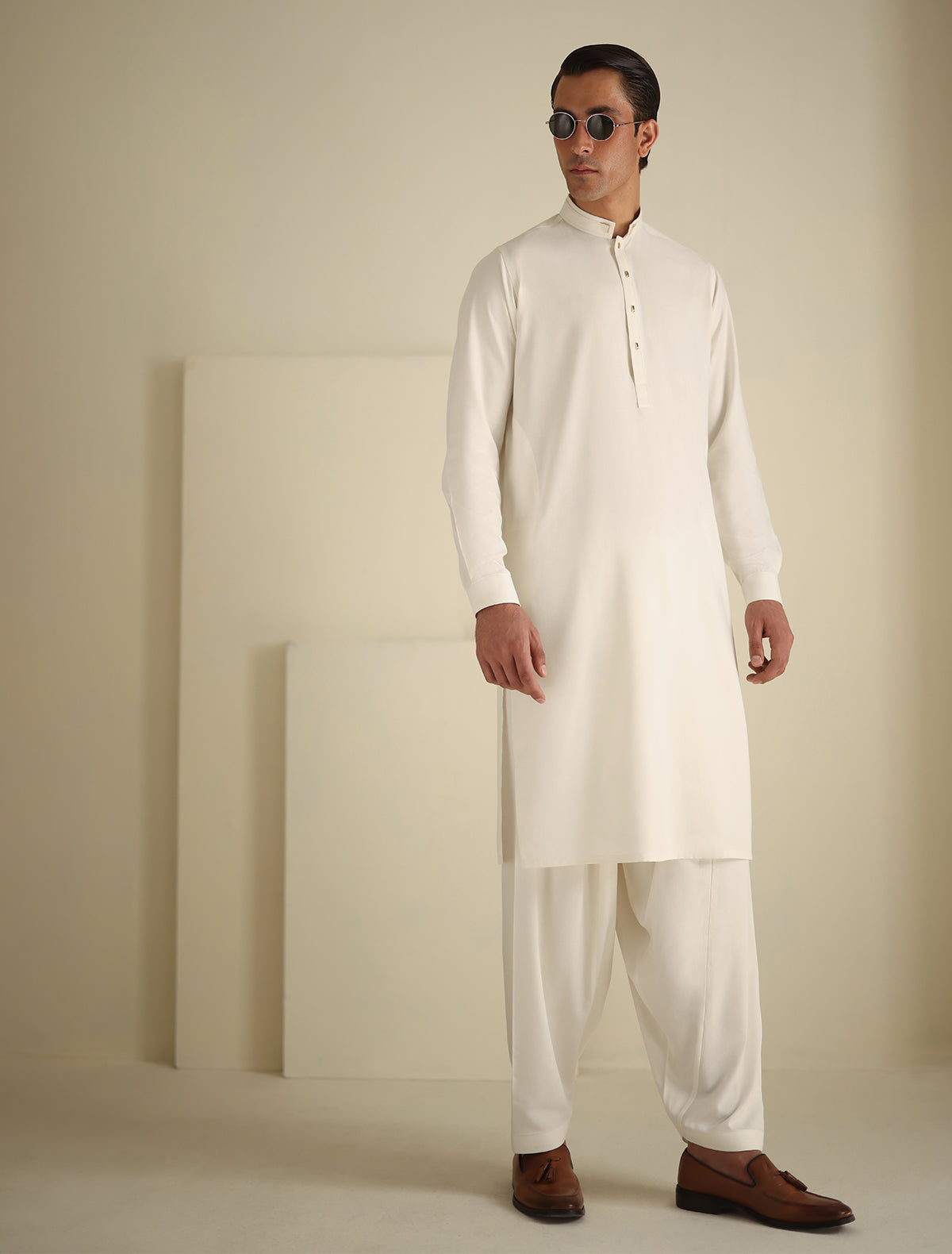 Pakistani Menswear | Ismail Farid - CREAM PREMIUM KAMEEZ SHALWAR - Pakistani Clothes for women, in United Kingdom and United States