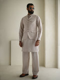 Pakistani Menswear | Ismail Farid - LIGHT BEIGE WAISTCOAT - Pakistani Clothes for women, in United Kingdom and United States