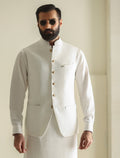 Pakistani Menswear | Ismail Farid - HERRINGBONE WAISTCOAT - Pakistani Clothes for women, in United Kingdom and United States