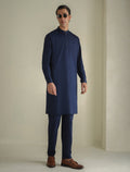 Pakistani Menswear | Ismail Farid - BLUE CLASSIC KURTA PAJAMA - Pakistani Clothes for women, in United Kingdom and United States