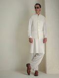 Pakistani Menswear | Ismail Farid - OFF-WHITE WAISTCOAT - Pakistani Clothes for women, in United Kingdom and United States