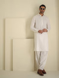 Pakistani Menswear | Ismail Farid - WHITE CLASSIC KAMEEZ SHALWAR - Pakistani Clothes for women, in United Kingdom and United States