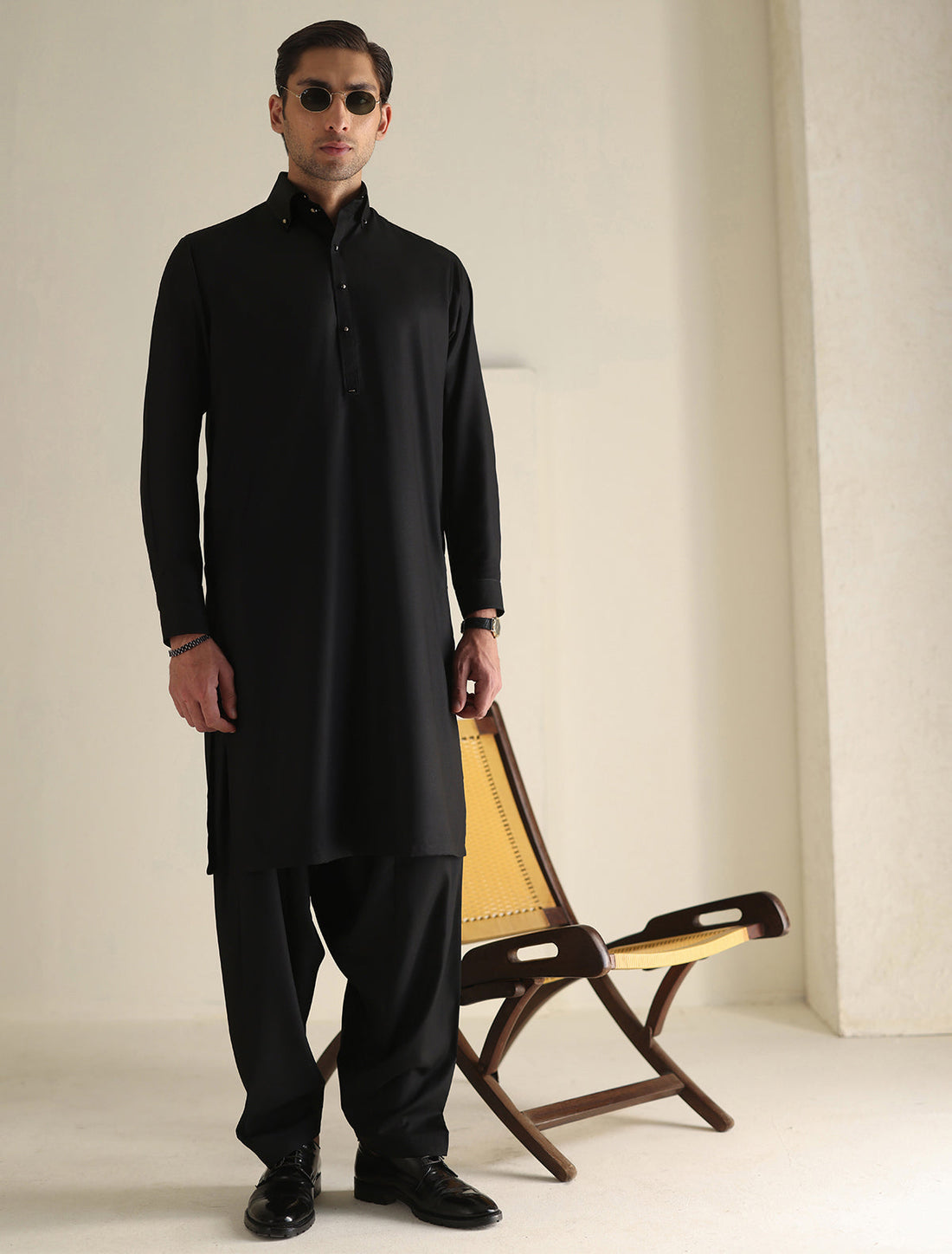 Pakistani Menswear | Ismail Farid - JET BLACK OUTFIT - Pakistani Clothes for women, in United Kingdom and United States