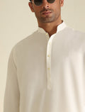 Pakistani Menswear | Ismail Farid - CREAM KAMEEZ SHALWAR - Pakistani Clothes for women, in United Kingdom and United States