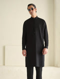 Pakistani Menswear | Ismail Farid RICH BLACK KURTA PAJAMA- - Pakistani Clothes for women, in United Kingdom and United States