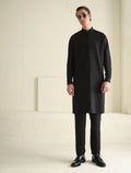 Pakistani Menswear | Ismail Farid RICH BLACK KURTA PAJAMA- - Pakistani Clothes for women, in United Kingdom and United States