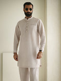 Pakistani Menswear | Ismail Farid - LIGHT BEIGE DESIGNER KURTA PAJAMA - Pakistani Clothes for women, in United Kingdom and United States