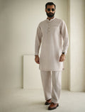 Pakistani Menswear | Ismail Farid - LIGHT BEIGE DESIGNER KURTA PAJAMA - Pakistani Clothes for women, in United Kingdom and United States