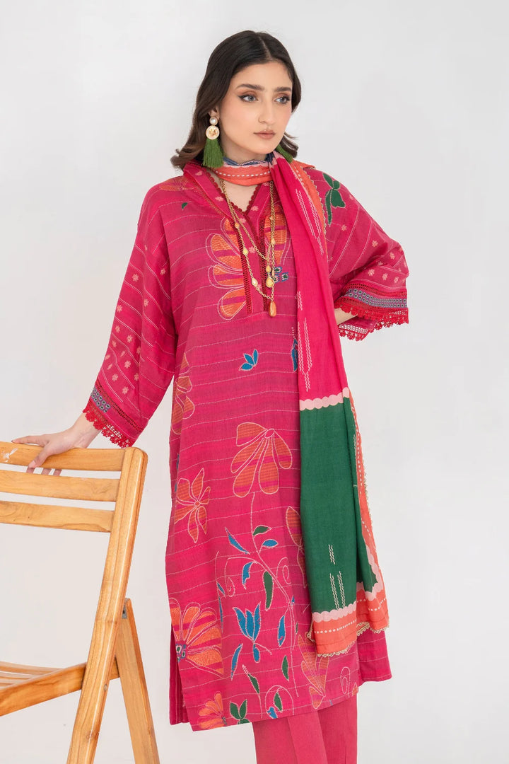 Ittehad | Printed Lawn 24 | IP3P01-3PS-DPK - Hoorain Designer Wear - Pakistani Ladies Branded Stitched Clothes in United Kingdom, United states, CA and Australia