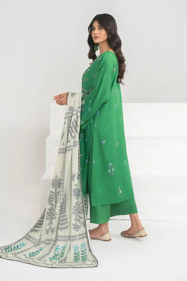 Ittehad | Printed Lawn 24 |  IP3P04-3PS-GRN - Hoorain Designer Wear - Pakistani Ladies Branded Stitched Clothes in United Kingdom, United states, CA and Australia