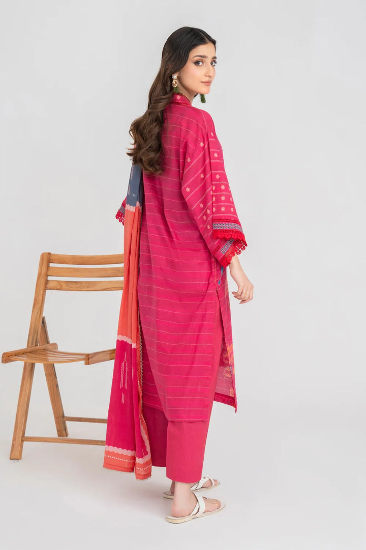 Ittehad | Printed Lawn 24 | IP3P01-3PS-DPK - Hoorain Designer Wear - Pakistani Ladies Branded Stitched Clothes in United Kingdom, United states, CA and Australia