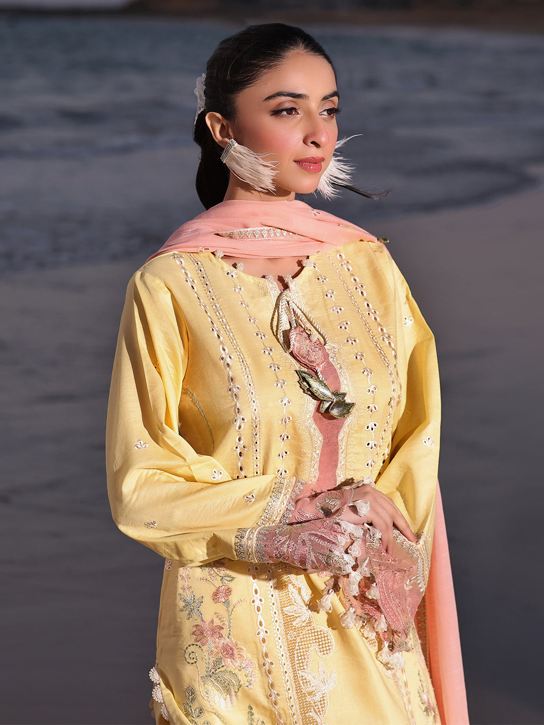 Izel | Saahil Signature Lawn 24 | MUSHQ - Pakistani Clothes for women, in United Kingdom and United States