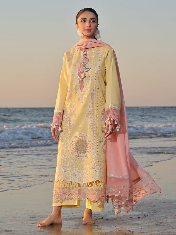 Izel | Saahil Signature Lawn 24 | MUSHQ - Hoorain Designer Wear - Pakistani Ladies Branded Stitched Clothes in United Kingdom, United states, CA and Australia