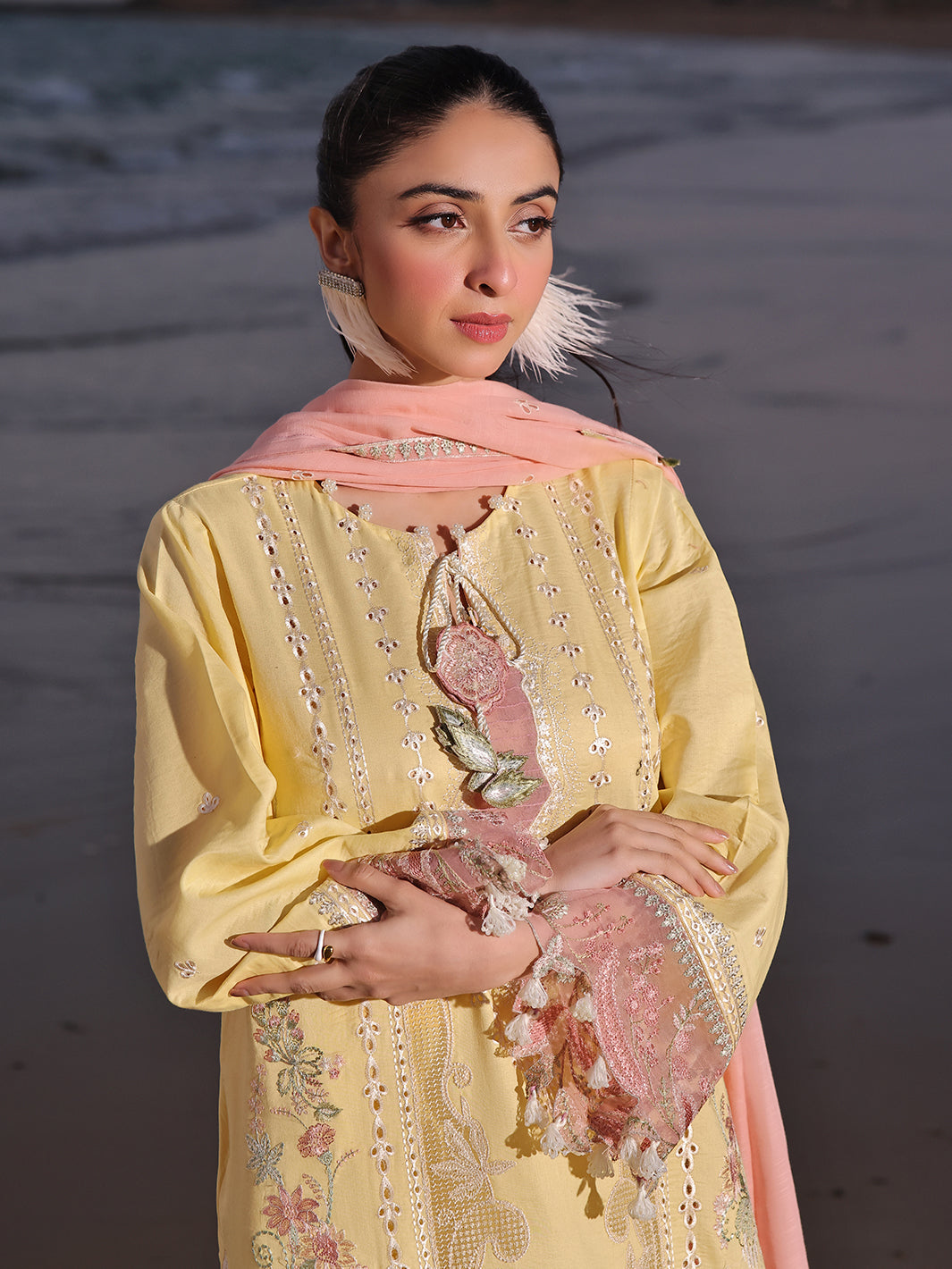 Izel | Saahil Signature Lawn 24 | MUSHQ - Pakistani Clothes for women, in United Kingdom and United States