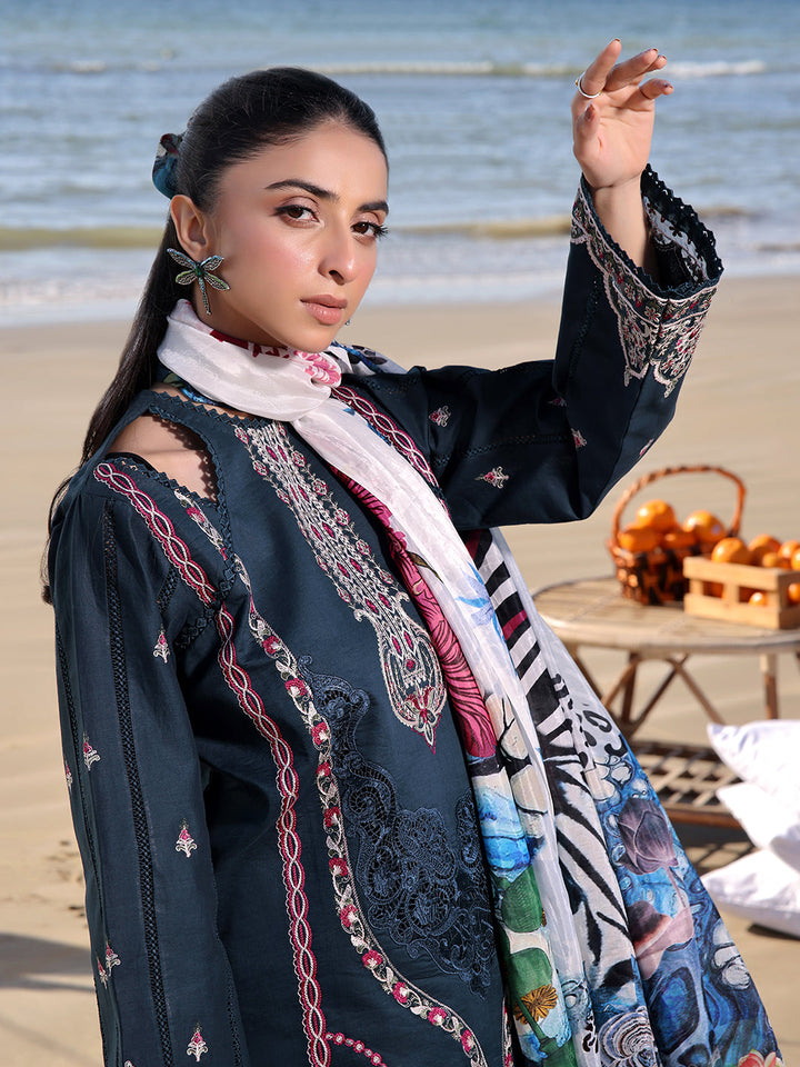 Izel | Saahil Signature Lawn 24 | SAPPHIRE - Hoorain Designer Wear - Pakistani Ladies Branded Stitched Clothes in United Kingdom, United states, CA and Australia