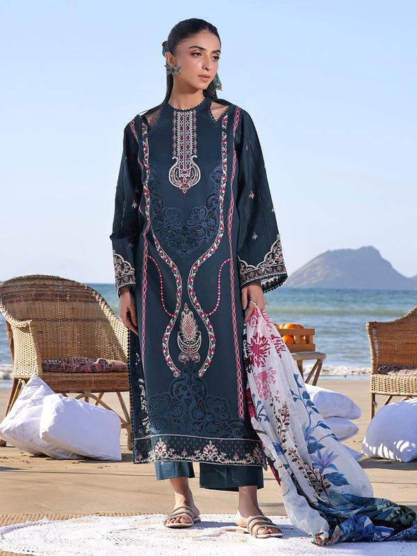 Izel | Saahil Signature Lawn 24 | SAPPHIRE - Hoorain Designer Wear - Pakistani Ladies Branded Stitched Clothes in United Kingdom, United states, CA and Australia