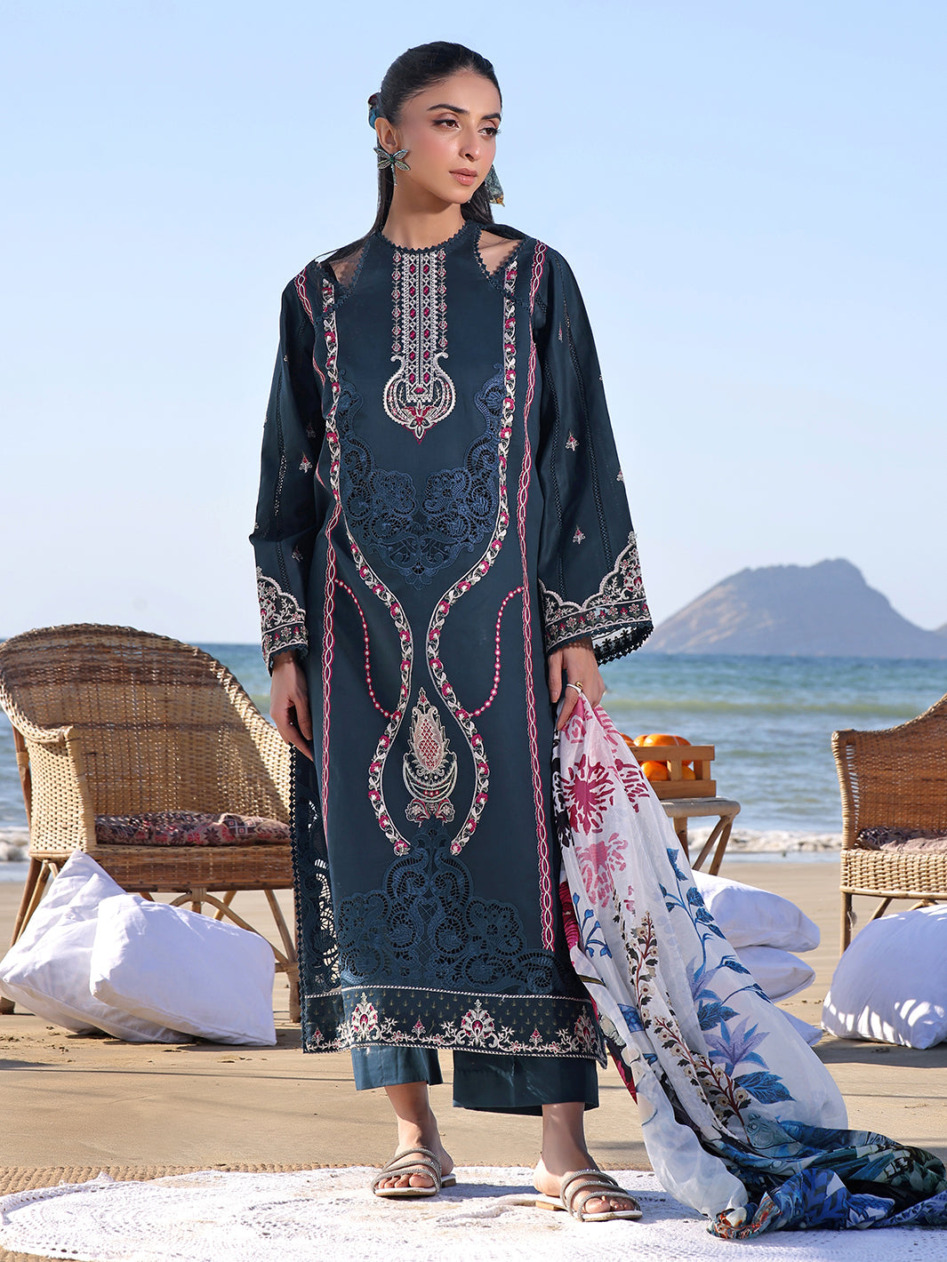 Izel | Saahil Signature Lawn 24 | SAPPHIRE - Pakistani Clothes for women, in United Kingdom and United States