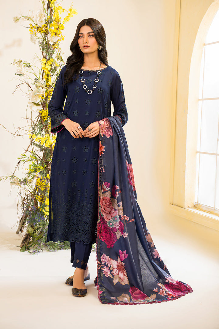 Iznik | Lawnkari 24 | UE-163 BLOOMEASE - Pakistani Clothes for women, in United Kingdom and United States