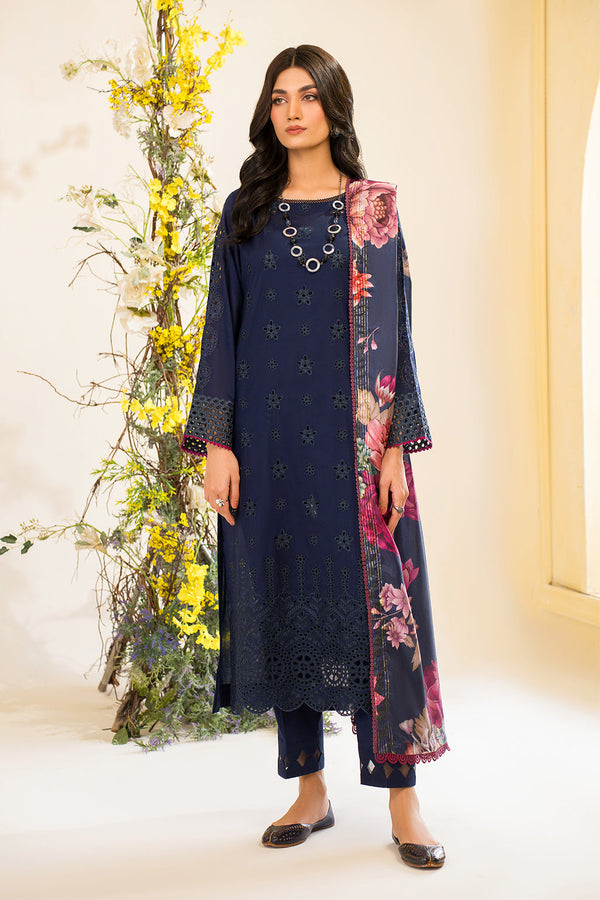 Iznik | Lawnkari 24 | UE-163 BLOOMEASE - Hoorain Designer Wear - Pakistani Ladies Branded Stitched Clothes in United Kingdom, United states, CA and Australia