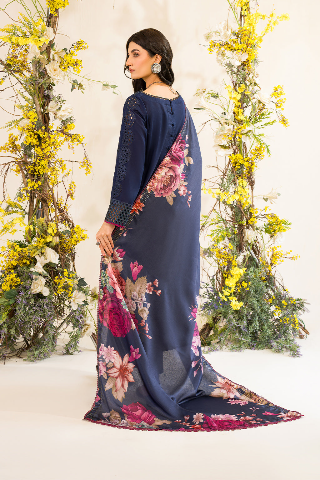 Iznik | Lawnkari 24 | UE-163 BLOOMEASE - Pakistani Clothes for women, in United Kingdom and United States