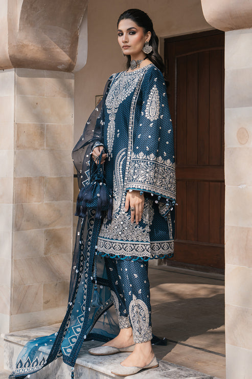 Jazmin | Shahkaar Luxury Lawn 24 | SL24-D5 - Hoorain Designer Wear - Pakistani Ladies Branded Stitched Clothes in United Kingdom, United states, CA and Australia