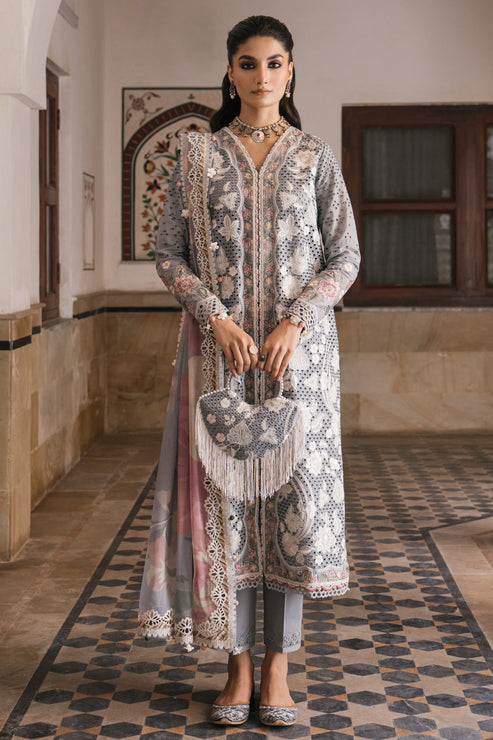 Jazmin | Shahkaar Luxury Lawn 24 | SL24-D3 - Hoorain Designer Wear - Pakistani Ladies Branded Stitched Clothes in United Kingdom, United states, CA and Australia