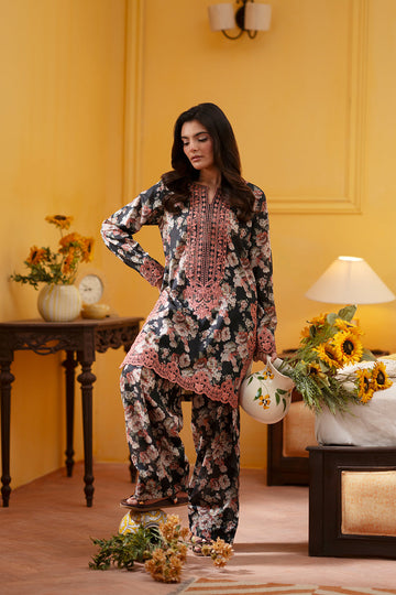 Saira Rizwan | Joolie Co ords | CHARCOAL-JBP25-02