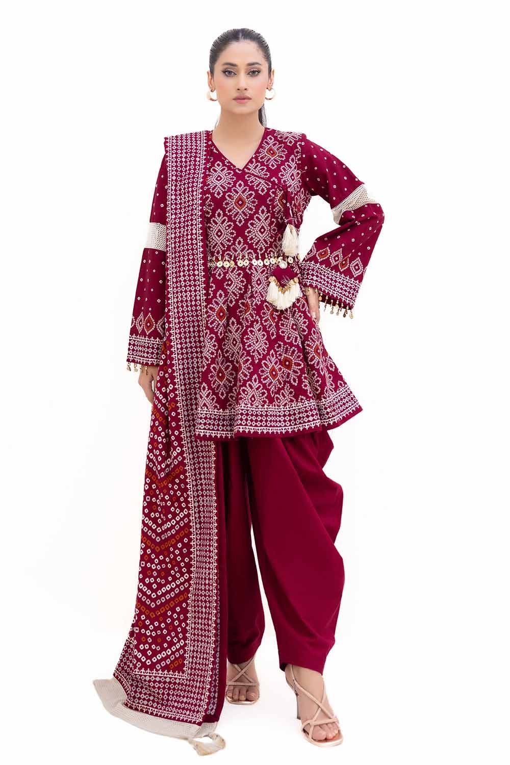 Gul Ahmed | Winter Collection 24 | Thick Khaddar Suit K-42002 T