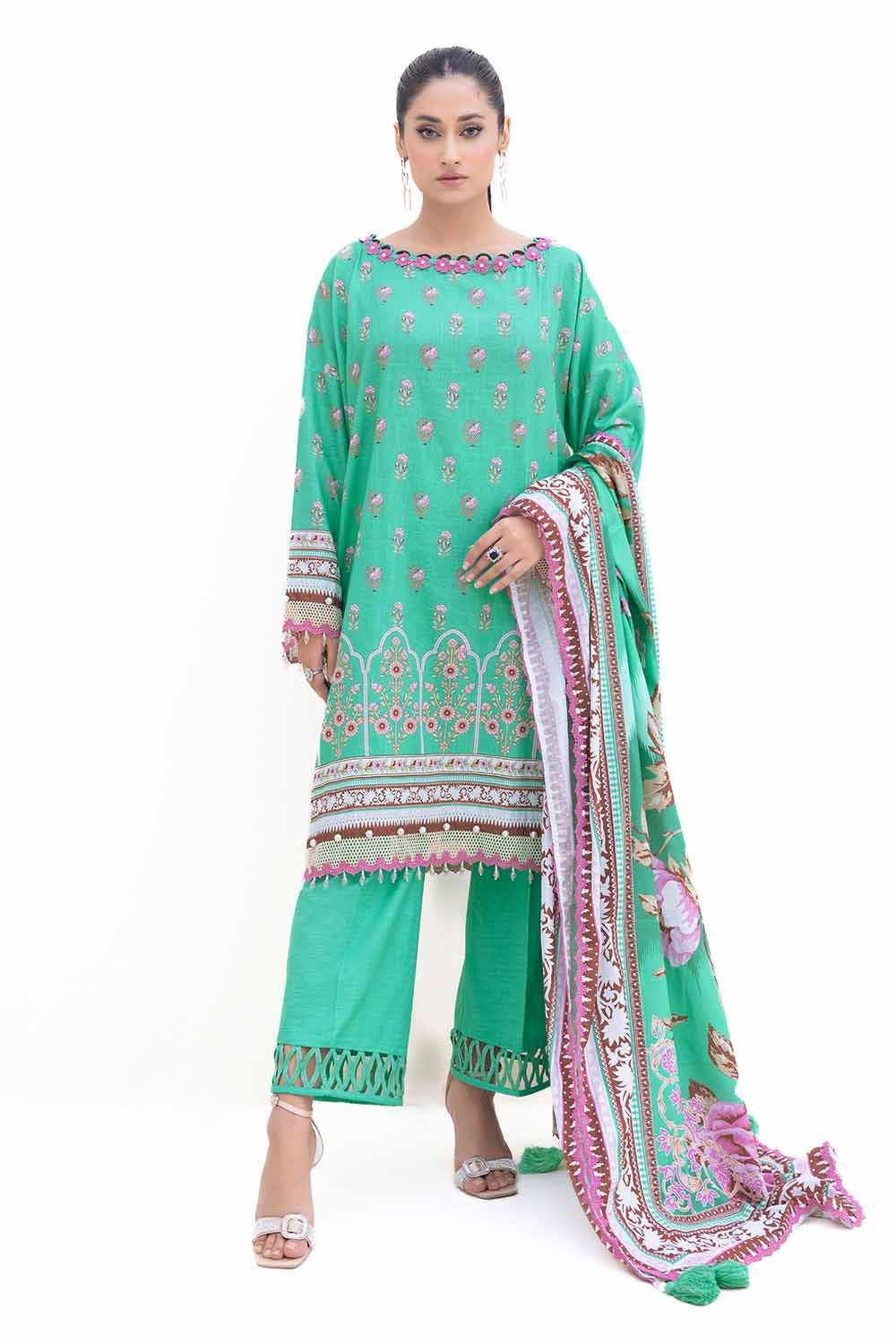 Gul Ahmed | Winter Collection 24 | Thick Khaddar Suit K-42007 T