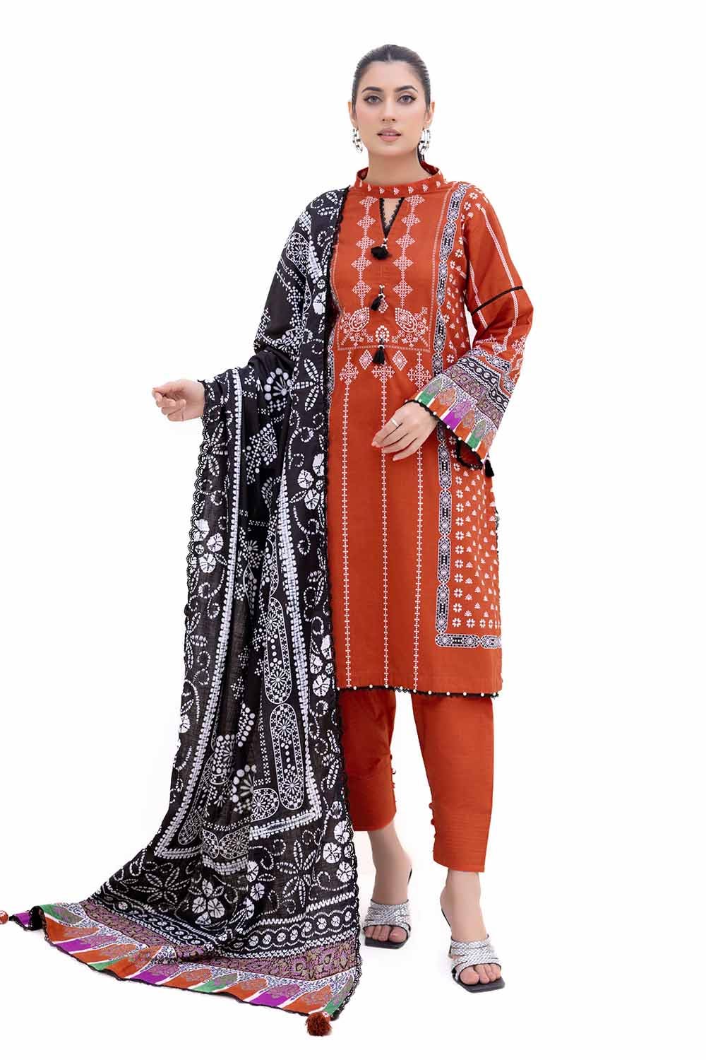 Gul Ahmed | Winter Collection 24 | Thick Khaddar Suit K-42008 T