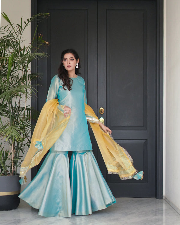 Zar | Gharara Formals | Yellow