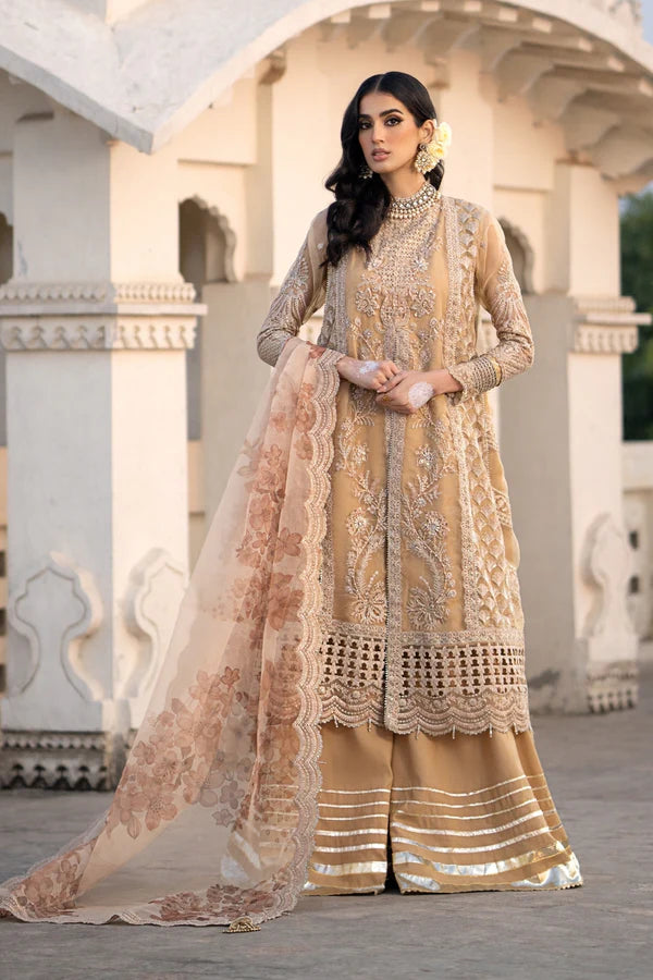 Ittehad | Dilruba Wedding Formals | ESDR78-SUT-BGE - Hoorain Designer Wear - Pakistani Ladies Branded Stitched Clothes in United Kingdom, United states, CA and Australia