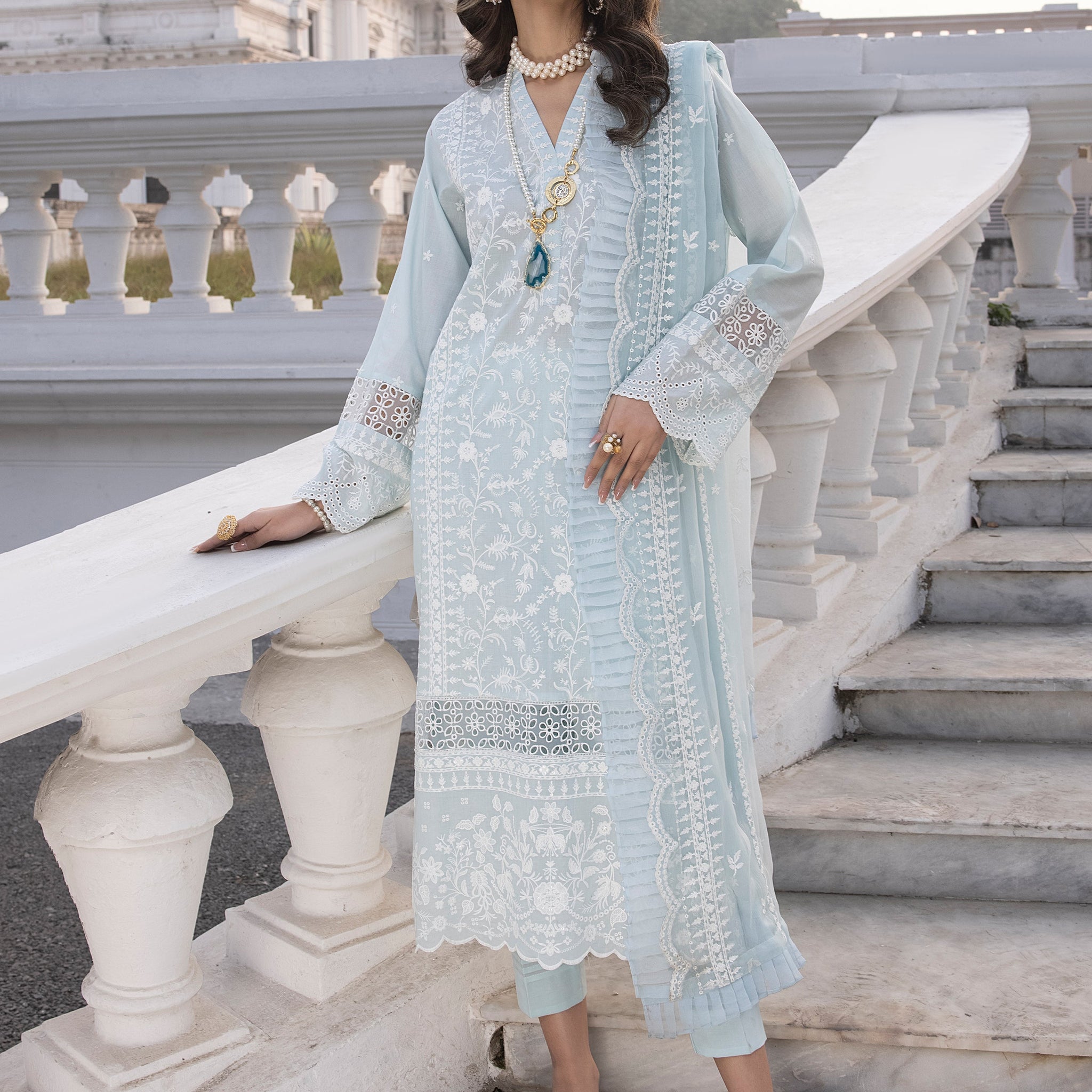 LSM | Spring Embroidered 24 | A-8 - Pakistani Clothes for women, in United Kingdom and United States