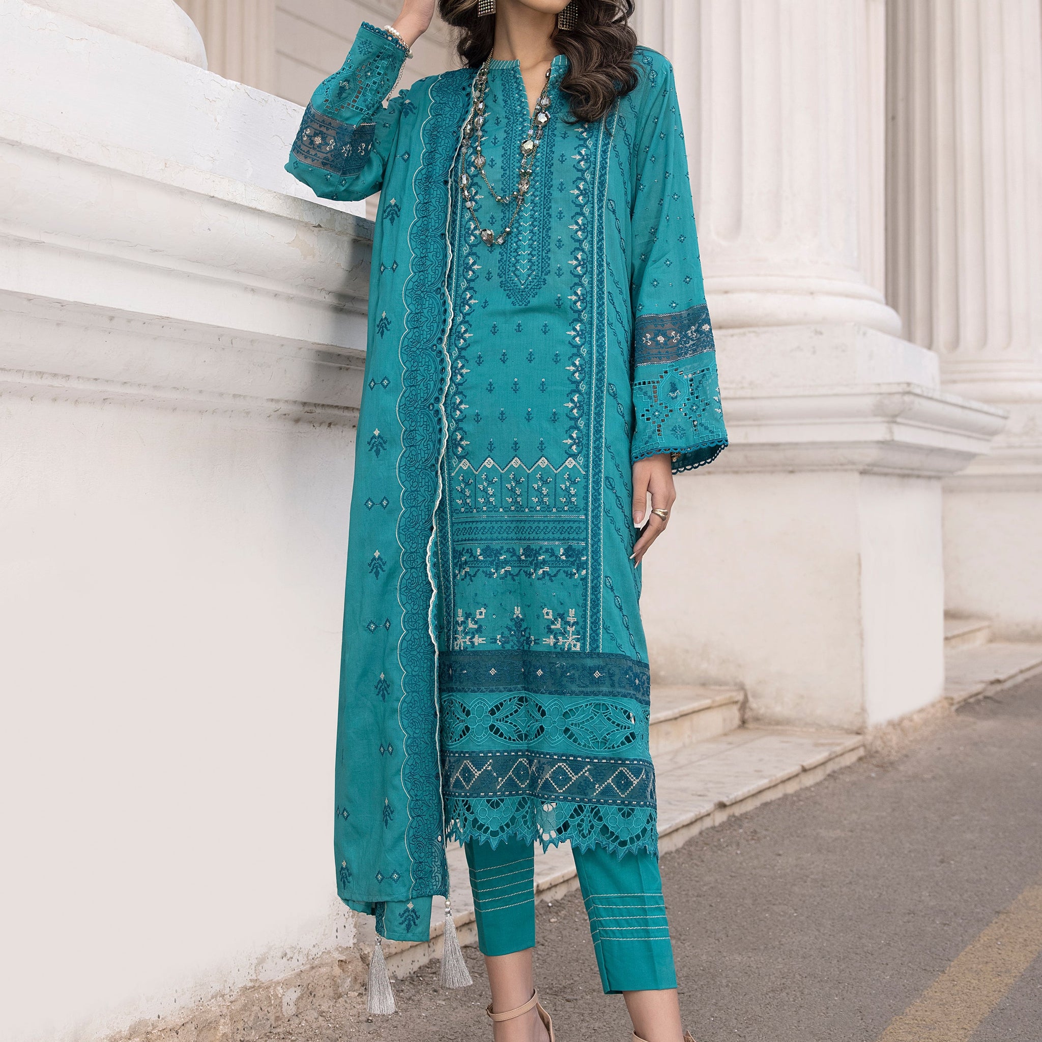 LSM | Spring Embroidered 24 | A-5 - Pakistani Clothes for women, in United Kingdom and United States