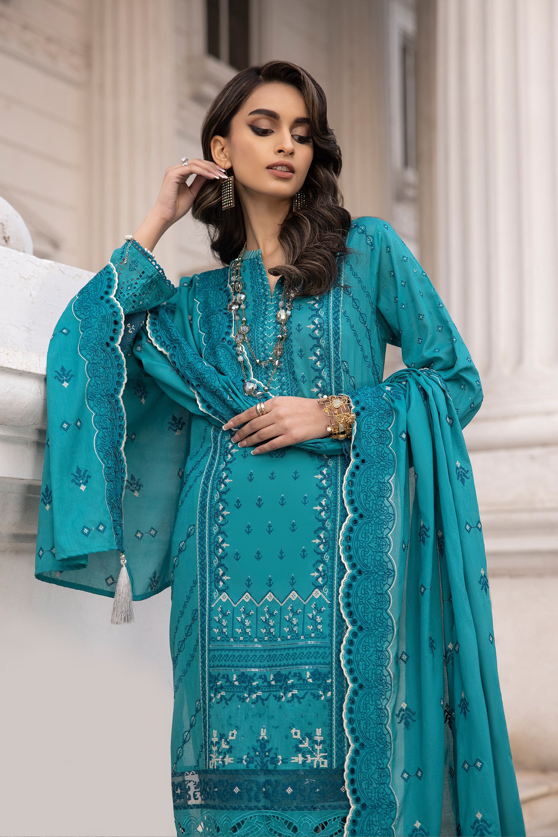 LSM | Spring Embroidered 24 | A-5 - Pakistani Clothes for women, in United Kingdom and United States