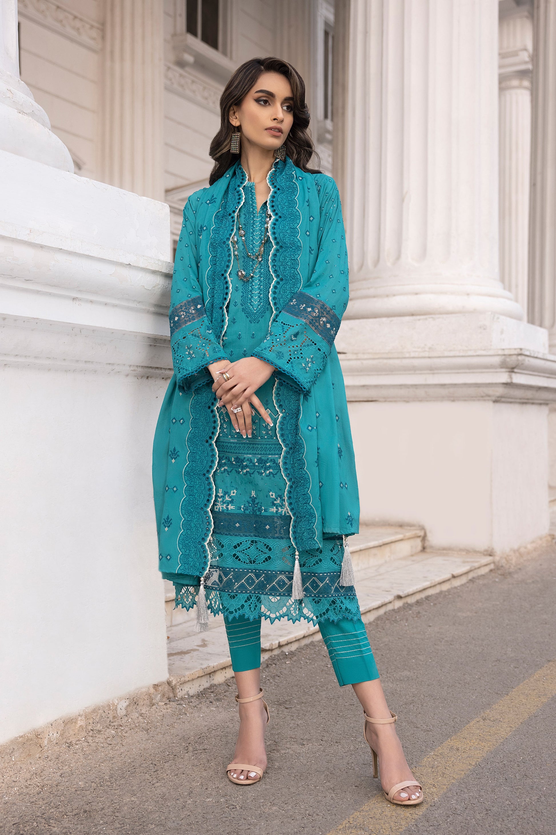 LSM | Spring Embroidered 24 | A-5 - Pakistani Clothes for women, in United Kingdom and United States