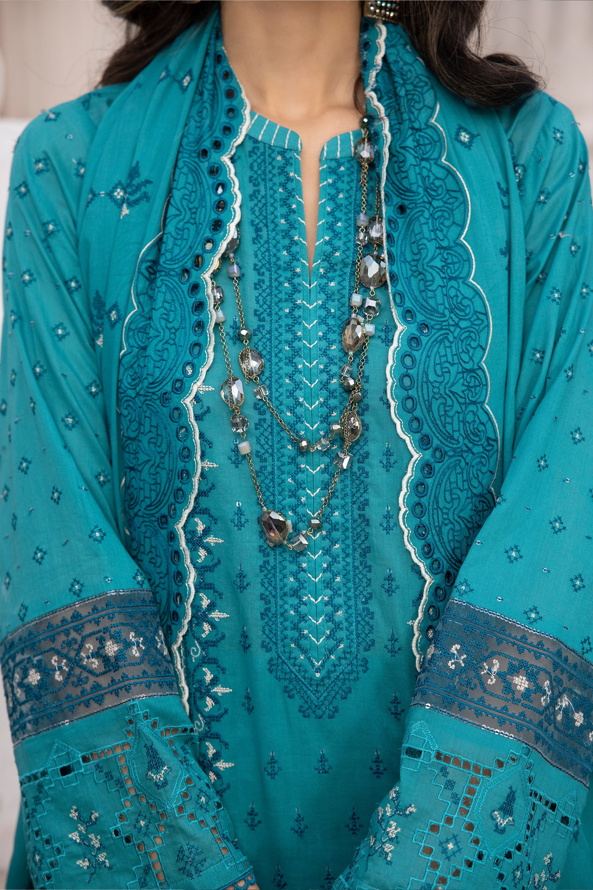 LSM | Spring Embroidered 24 | A-5 - Pakistani Clothes for women, in United Kingdom and United States