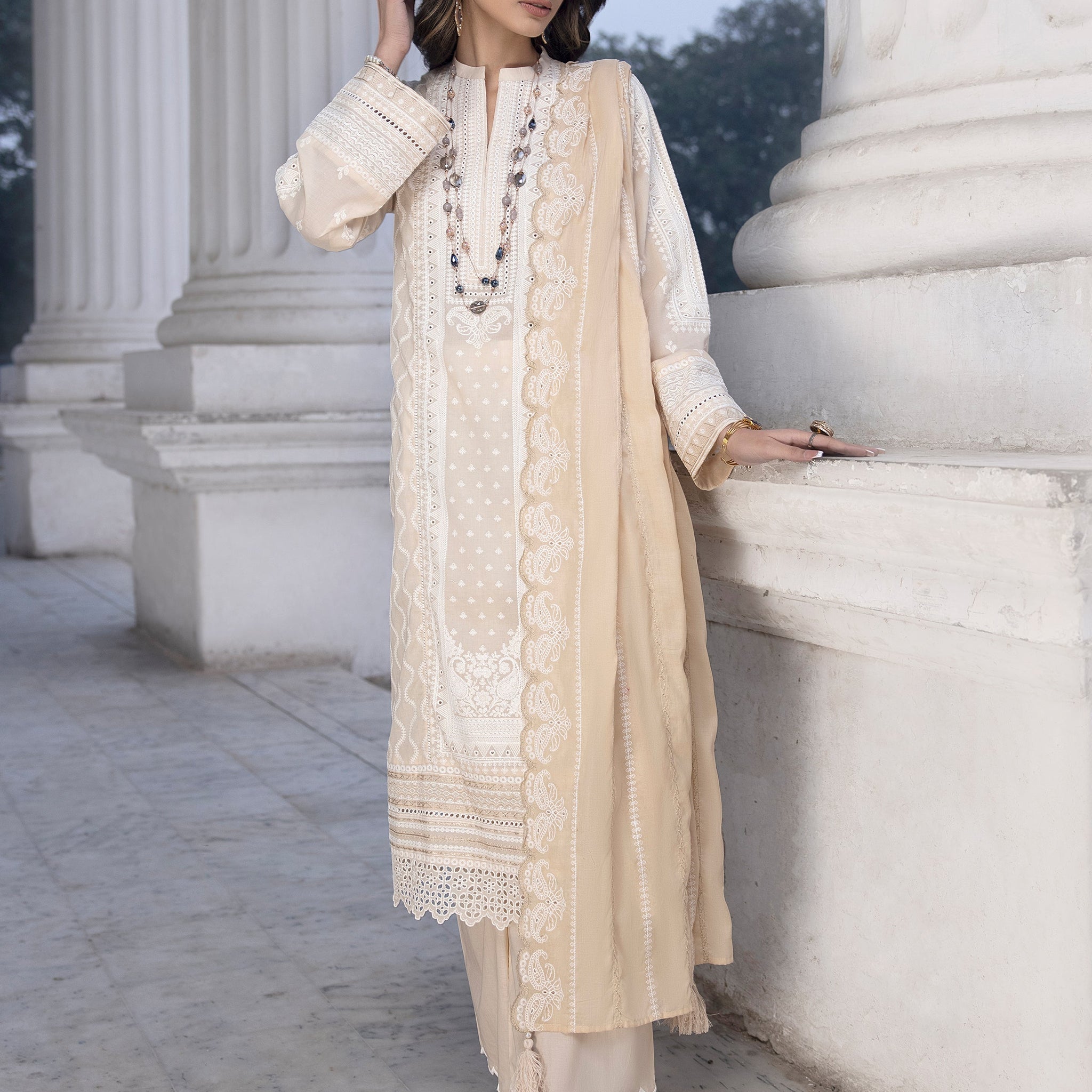 LSM | Spring Embroidered 24 | A-6 - Pakistani Clothes for women, in United Kingdom and United States