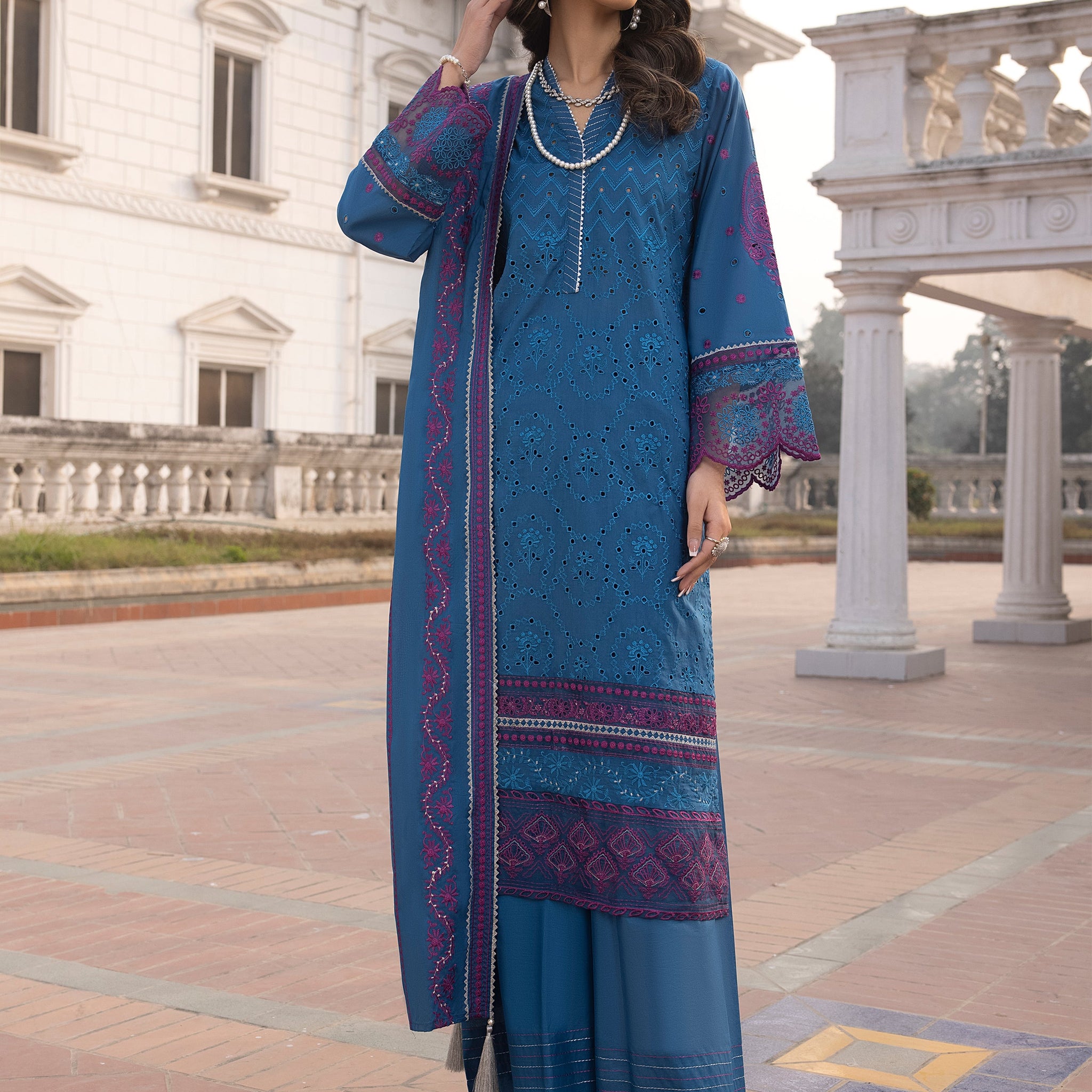 LSM | Spring Embroidered 24 | A-4 - Pakistani Clothes for women, in United Kingdom and United States