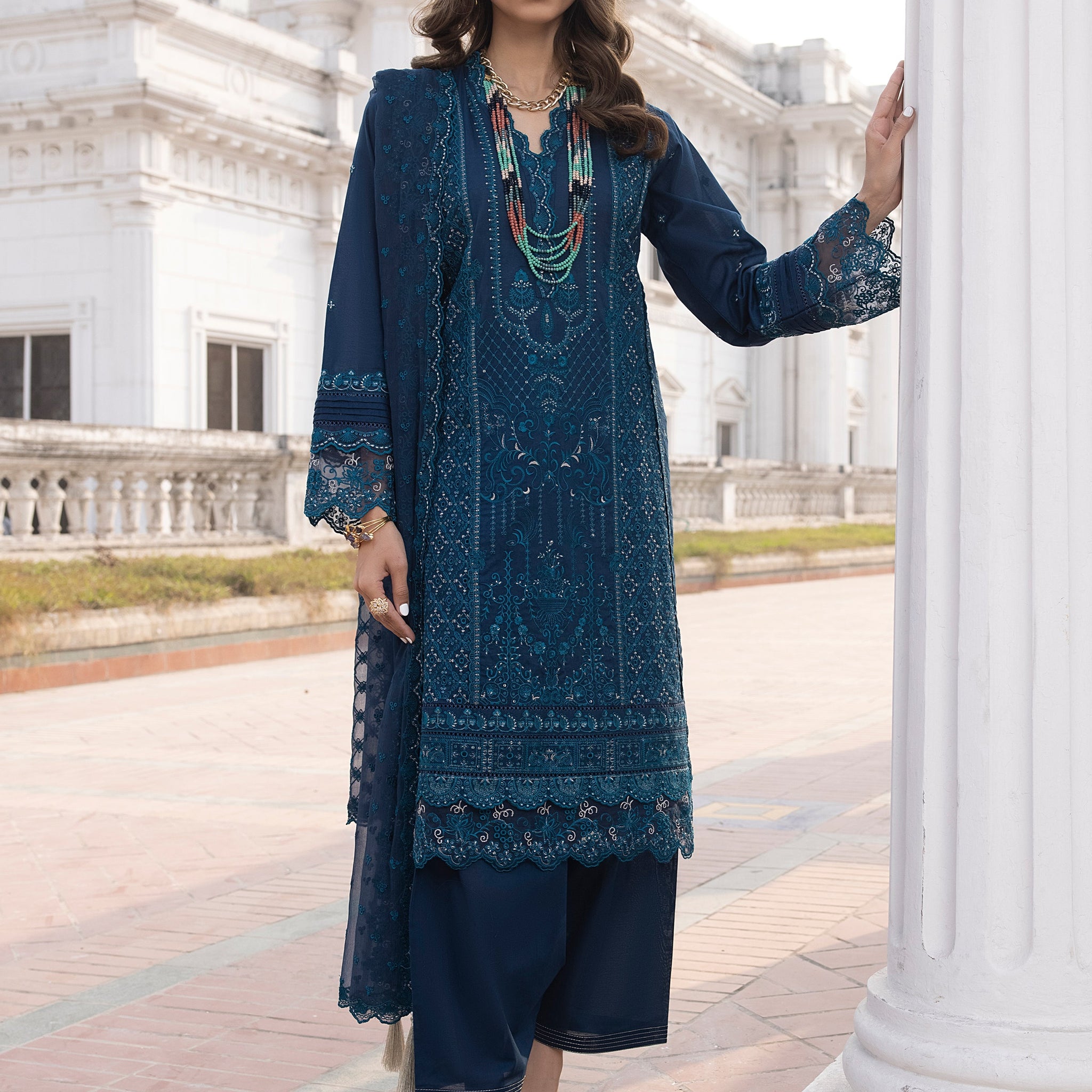 LSM | Spring Embroidered 24 | A-14 - Pakistani Clothes for women, in United Kingdom and United States