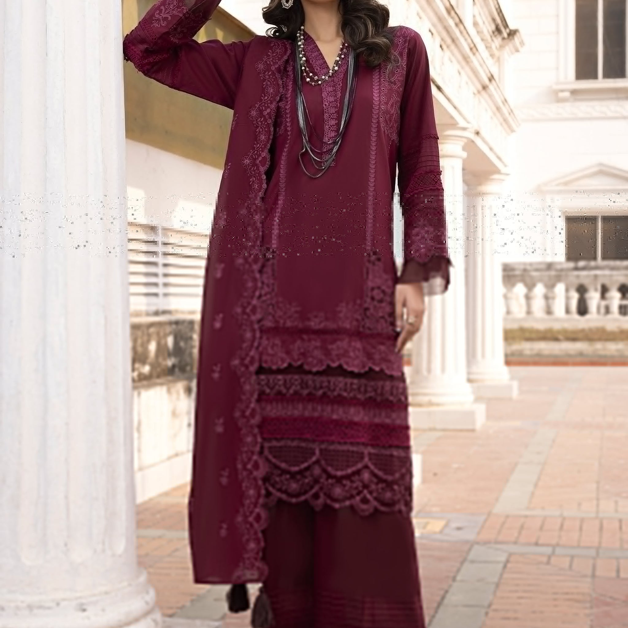 LSM | Spring Embroidered 24 | A-9 - Pakistani Clothes for women, in United Kingdom and United States