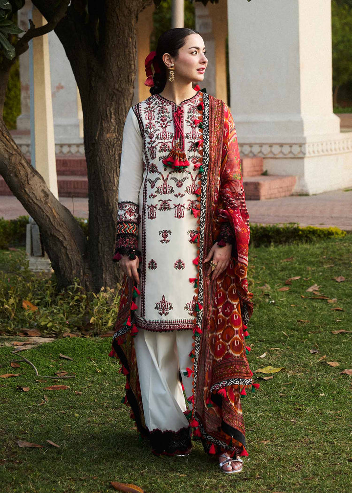 Hussain Rehar | SS Lawn 24 | Fawn - Pakistani Clothes for women, in United Kingdom and United States